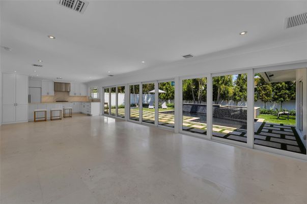 Empty room, Interior, Kitchen, Recessed Lighting
