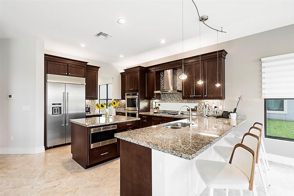 Interior, Kitchen, Pendant Lights, Recessed Lighting, Stainless Steel Appliances