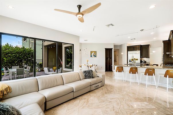 Dining room, Interior, Kitchen, Living room, Pendant Lights, Recessed Lighting