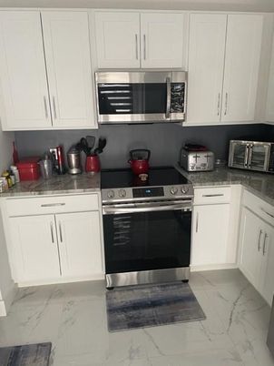 Interior, Kitchen, Marble, Stainless Steel Appliances