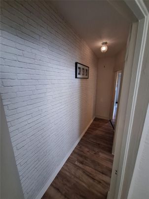 Empty room, Interior, Stone Walls, Wood Texture Flooring