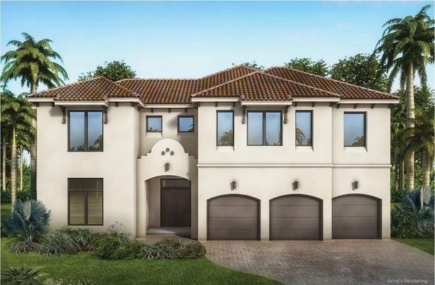 Attached, Exterior, Facade, Mediterranean