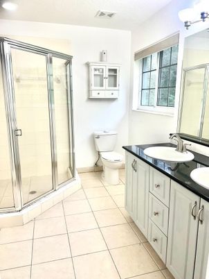 Bathroom, Dual Sink Vanities, Glass Shower, Interior