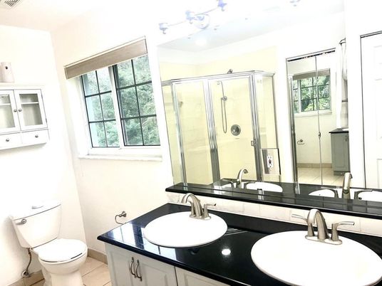 Bathroom, Dual Sink Vanities, Glass Shower, Interior
