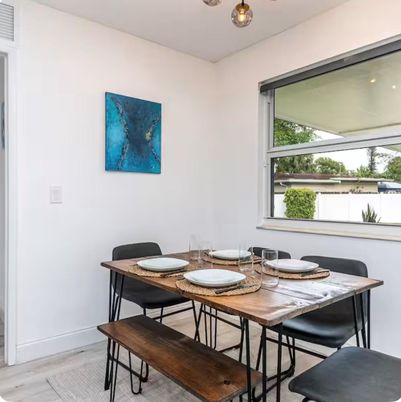 Dining room, Interior, Wood Texture Flooring