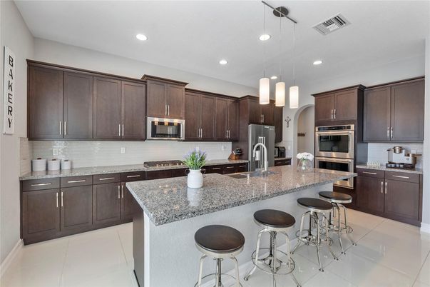 Interior, Kitchen, Pendant Lights, Recessed Lighting, Stainless Steel Appliances