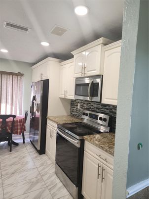 Dining room, Interior, Kitchen, Marble, Recessed Lighting