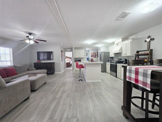 Interior, Kitchen, Living room, Wood Texture Flooring