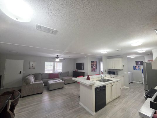 Interior, Kitchen, Living room, Wood Texture Flooring