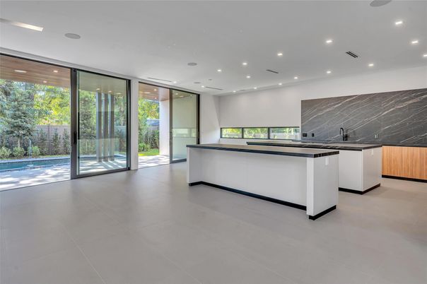 Interior, Kitchen, Marble Walls, Recessed Lighting