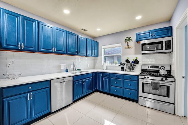 Interior, Kitchen, Recessed Lighting, Stainless Steel Appliances