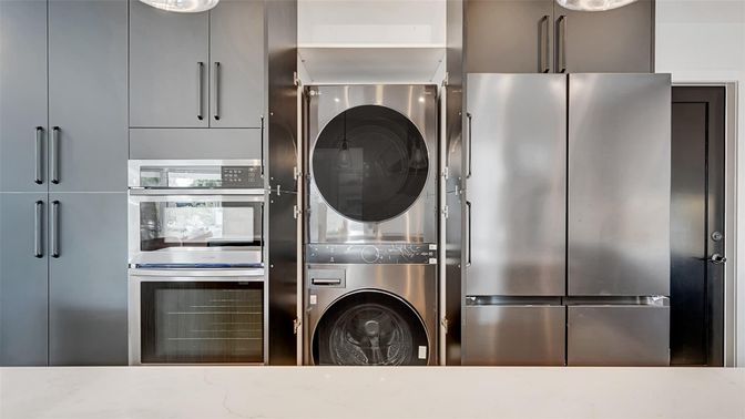 Interior, Kitchen, Stainless Steel Appliances, Washer