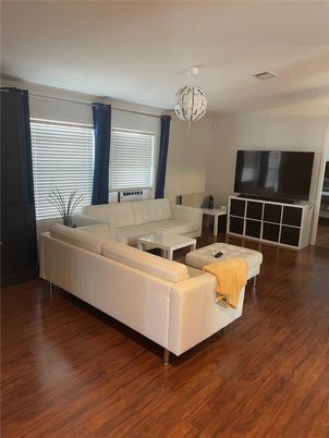 Chandelier, Interior, Living room, Wood Texture Flooring