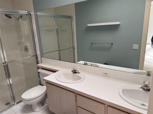 Bathroom, Dual Sink Vanities, Glass Shower, Interior