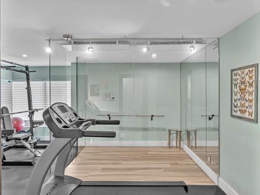 Fitness Equipment, Interior, Wood Texture Flooring