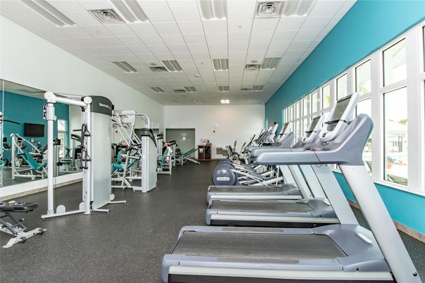 Fitness Equipment, Gym, Interior, Recessed Lighting
