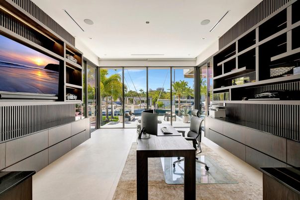Home Office, Interior, Recessed Lighting