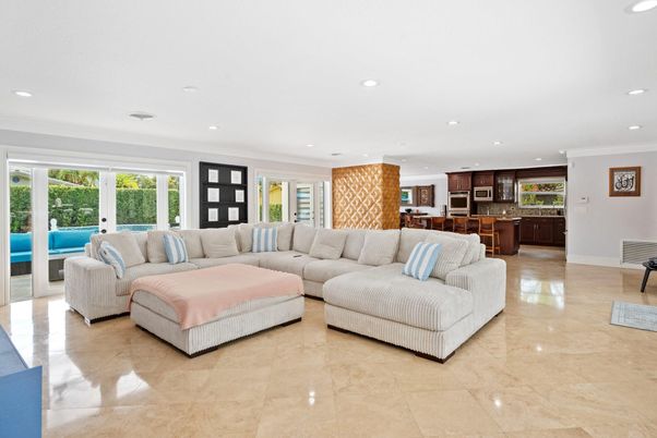 Interior, Kitchen, Living room, Recessed Lighting