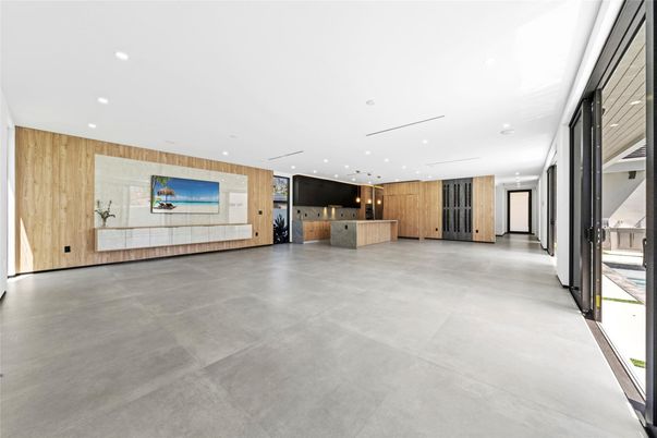 Empty room, Interior, Kitchen, Recessed Lighting