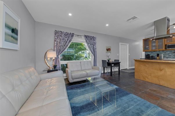 Dining room, Interior, Kitchen, Living room, Recessed Lighting
