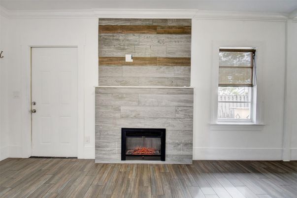 Fireplace, Interior, Wood Texture Flooring, Wooden Walls