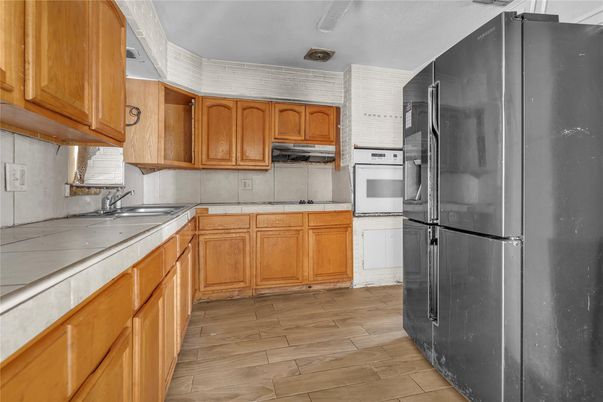 Interior, Kitchen, Wood Texture Flooring