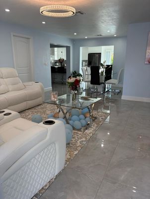 Dining room, Interior, Living room, Recessed Lighting