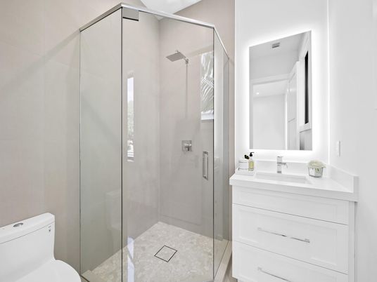 Bathroom, Glass Shower, Interior