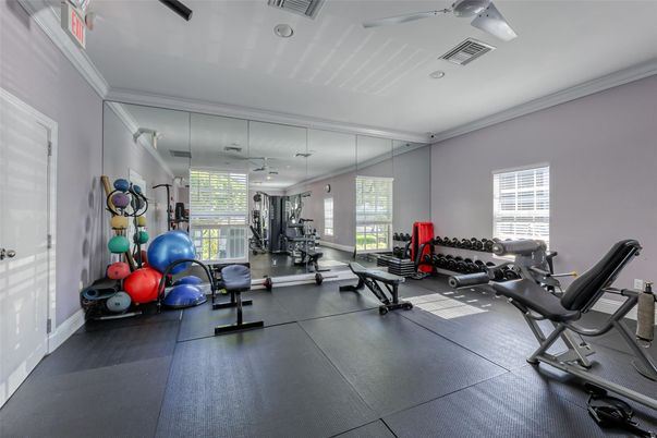 Fitness Equipment, Gym, Interior, Recessed Lighting