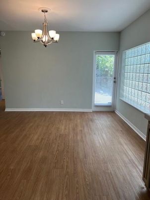 Chandelier, Empty room, Interior, Wood Texture Flooring
