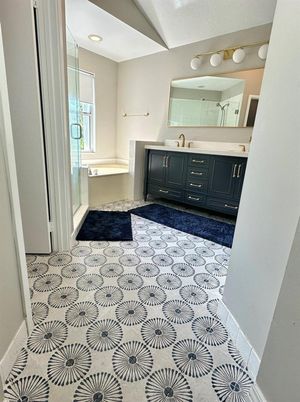 Bathroom, Dual Sink Vanities, Interior, Recessed Lighting