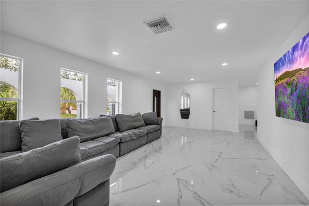 Interior, Living room, Marble, Recessed Lighting