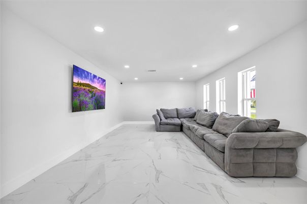 Interior, Living room, Marble, Recessed Lighting