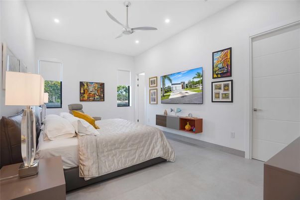 Bedroom, Interior, Recessed Lighting