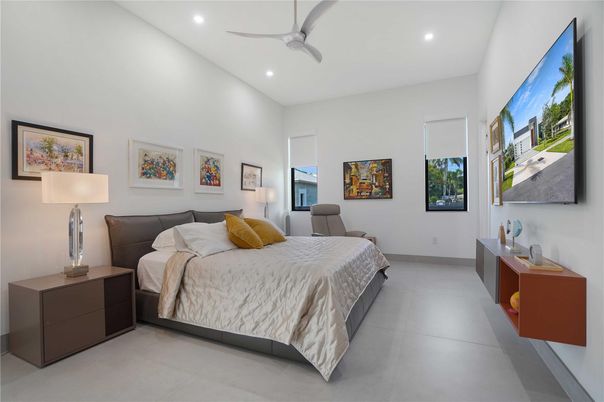 Bedroom, Interior, Recessed Lighting