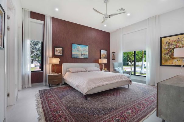 Bedroom, Interior, Recessed Lighting