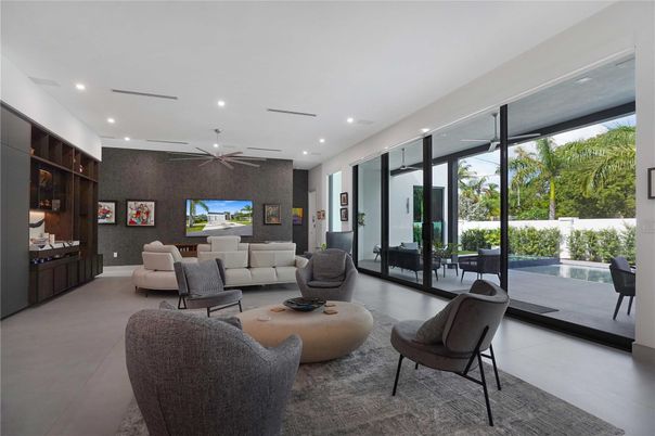 Interior, Living room, Recessed Lighting