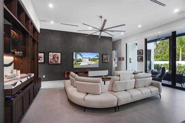 Interior, Living room, Recessed Lighting