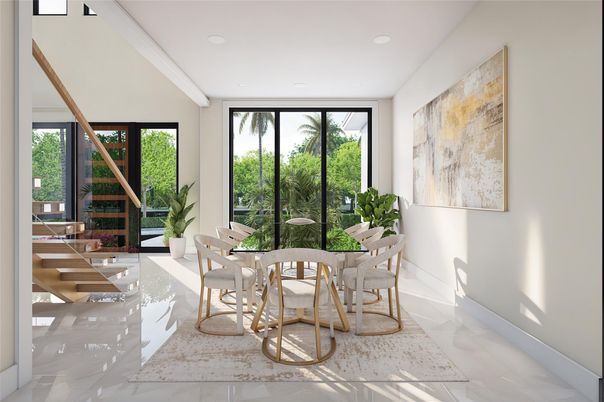 Dining room, Interior, Recessed Lighting