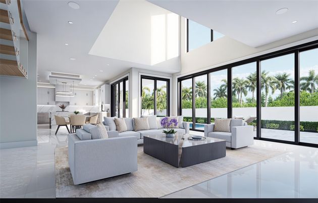 Dining room, Interior, Kitchen, Living room, Recessed Lighting