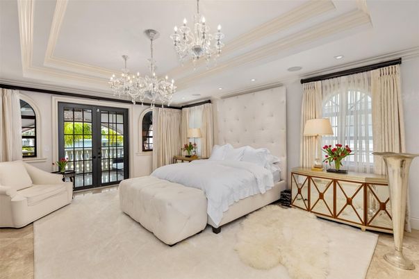 Bedroom, Chandelier, Interior, Recessed Lighting