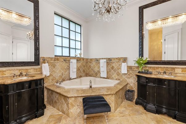 Bathroom, Chandelier, Interior