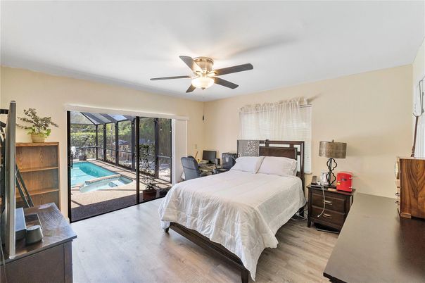 Bedroom, Interior, Pool, Wood Texture Flooring
