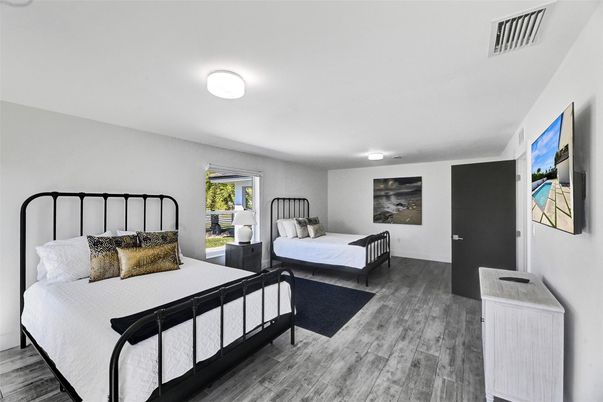 Bedroom, Interior, Wood Texture Flooring