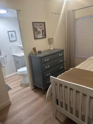 Bathroom, Bedroom, Interior, Recessed Lighting, Wood Texture Flooring