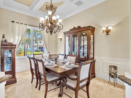 Chandelier, Dining room, Interior