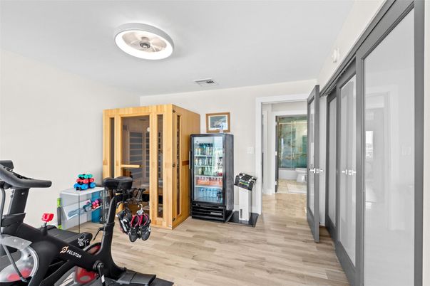 Fitness Equipment, Interior, Wood Texture Flooring