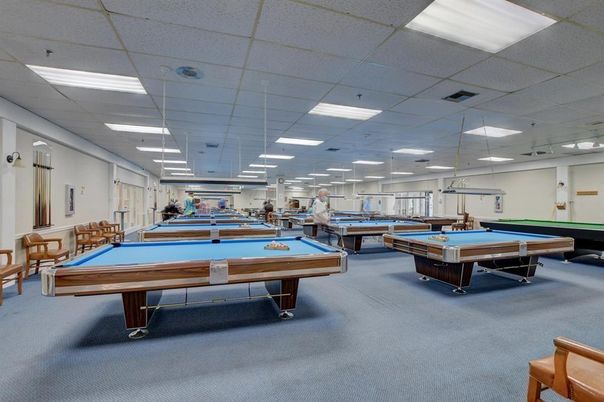 Billiard Table, Game Room, Interior, Pendant Lights, Recessed Lighting