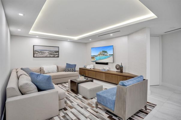 Interior, Living room, Recessed Lighting