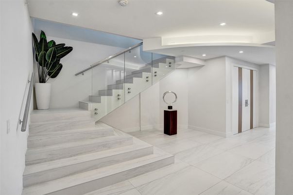 Interior, Marble, Recessed Lighting